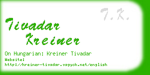 tivadar kreiner business card